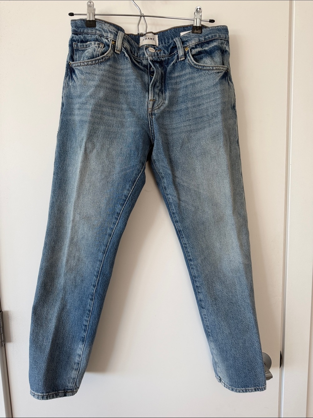 Frame Denim Light Blue Slim Straight Jeans